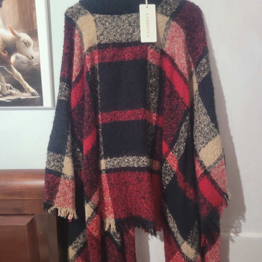 Ross-Simons Red and Black Plaid Coat